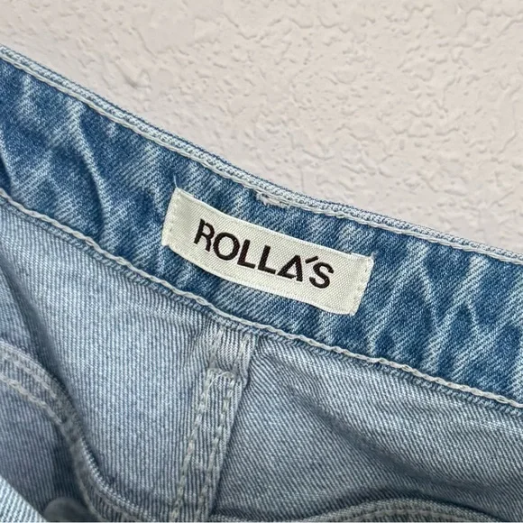 ROLLA’S Sailor Patch Pocket Wide Leg Jean in Lily Blue Light Wash Size 28 - Picture 8 of 10